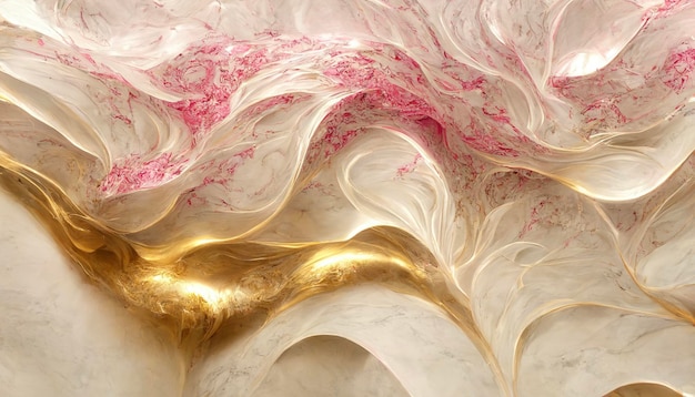Abstrakcjonistyczny luksusowy marmurowy tło Kolory różowy i złoty