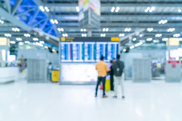 Zdjęcie abstrakcjonistyczny plamy lotniskowego terminal wnętrze