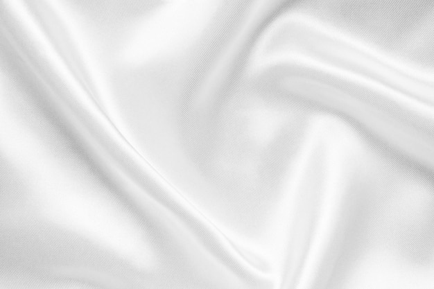 Abstrakcyjna biała tkanina z miękką falą tekstury tła