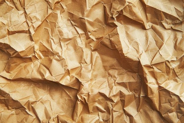 Abstrakcyjna brązowa tekstura papieru z recyklingu tło Stare pudełko papierowe Kraft wzór rzemiosła widok z góry