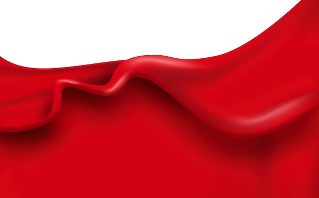 Zdjęcie abstrakcyjna czerwona fala na białym tle
