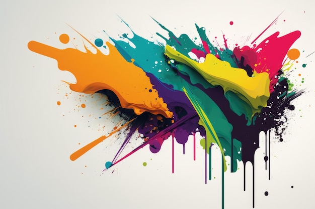 Abstrakcyjna farba kolor tła z plamami farby olejnej ilustracji wektorowych Wykonane przez AIArtificial Intelligence
