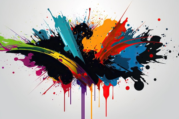 Abstrakcyjna farba kolor tła z plamami farby olejnej ilustracji wektorowych