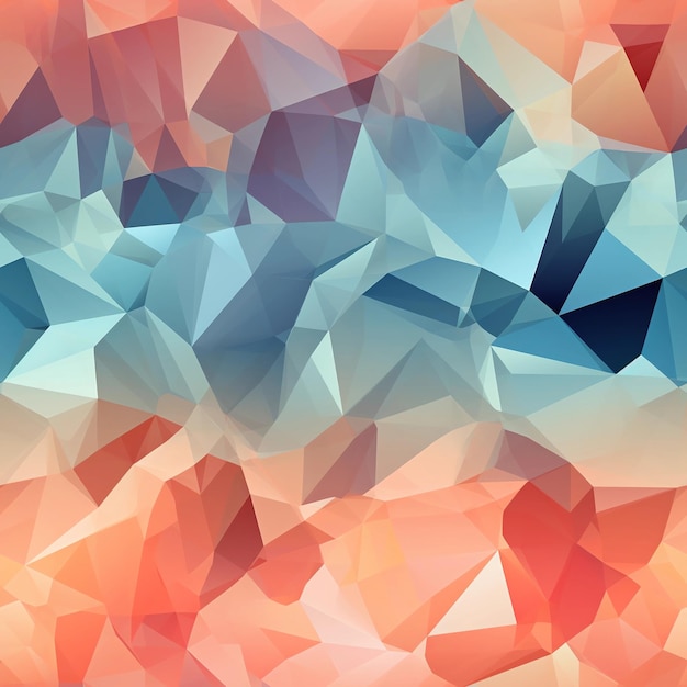 Abstrakcyjna geometria Low Poly Triangulowane tło AI