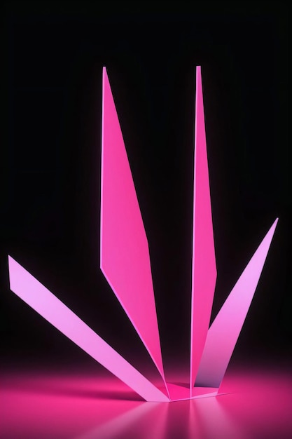 Abstrakcyjna geometryczna różowa neonowa tapeta tło