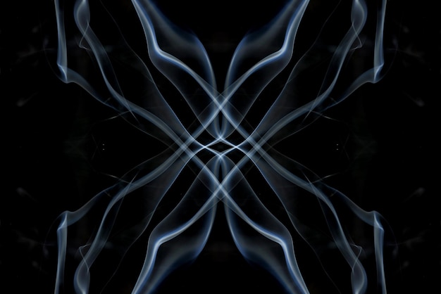 abstrakcyjna grafika czarny niebieski fraktal symbol odbicia, efekt projektu tło medytacji