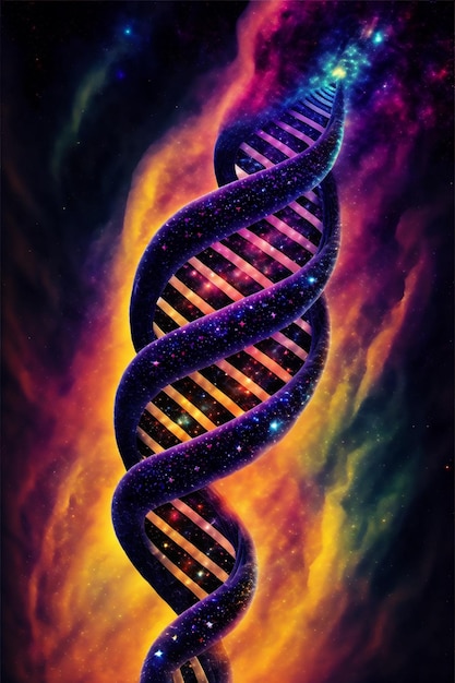 Abstrakcyjna ilustracja łańcucha DNA