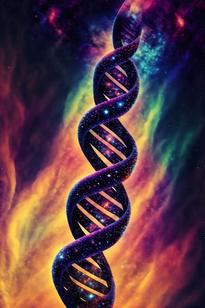 Abstrakcyjna ilustracja łańcucha DNA