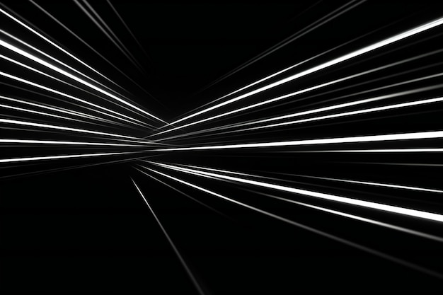 Zdjęcie abstrakcyjna ilustracja ruchu prędkości w tunelu czarno-białych świateł