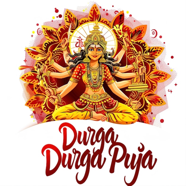 abstrakcyjna ilustracja wektora durga puja