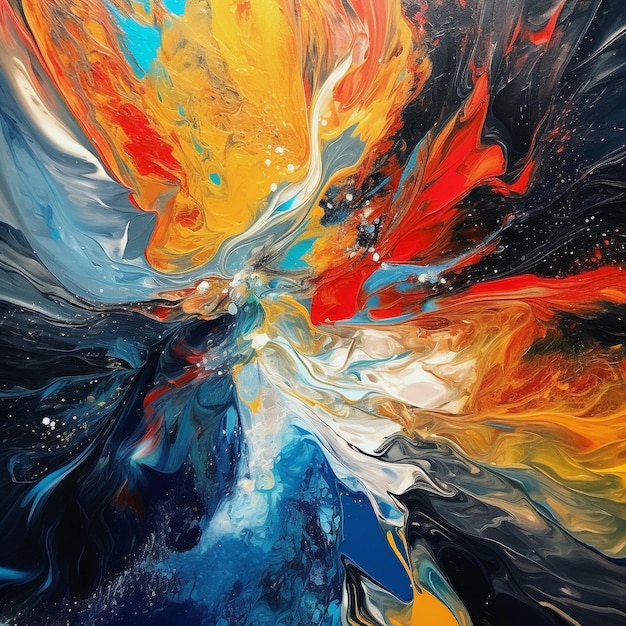 Abstrakcyjna kolorowa symfonia fascynujące akwarele tekstury płynna sztuka i galaktyczne inspiracje