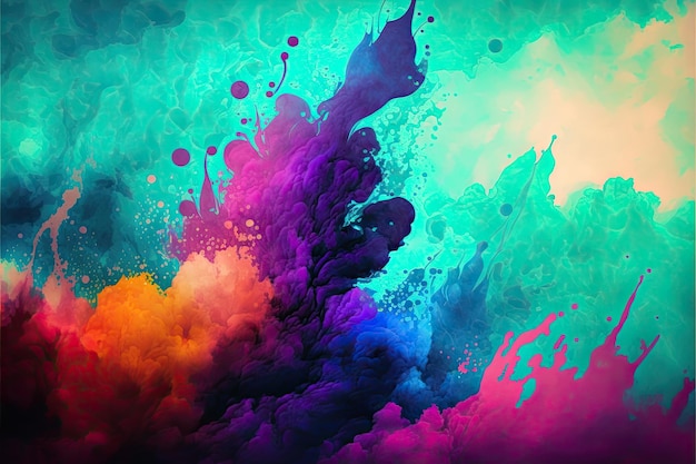 Abstrakcyjna kolorowe tło koloru wody Wykonane przez AIArtificial Intelligence