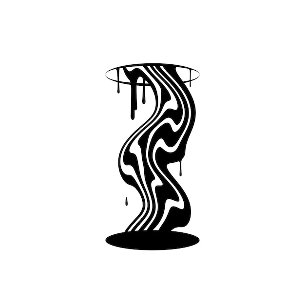 Zdjęcie abstrakcyjna koncepcja fali czarno-biała ilustracja czarno-białe fale wzór fali fale sztuka