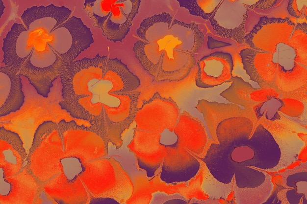 Abstrakcyjna marmurowa tekstura kwiatowy wzór Tradycyjna sztuka marmurkowatości Ebru