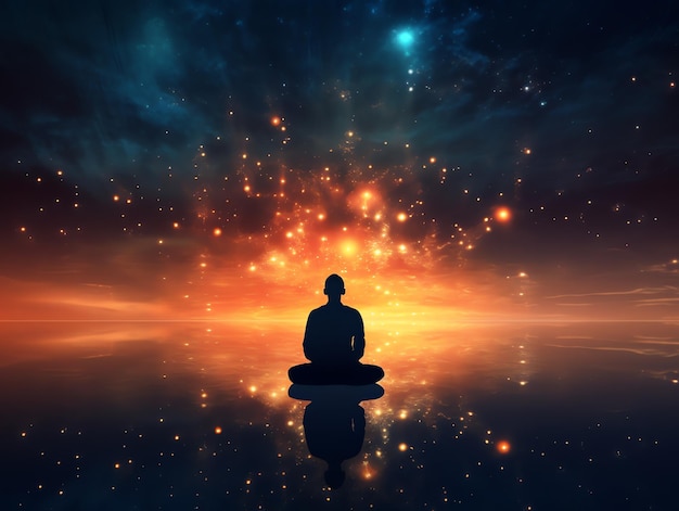 Abstrakcyjna medytacja oświecenia tła uważna i duchowa koncepcja