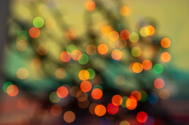 Abstrakcyjna nieostre świecące żarówki koncepcja rozmycia tła Dekoracje świąteczne tapety Festival Holiday Scenery