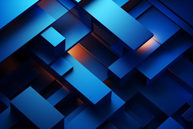 Abstrakcyjna nowoczesna niebieska fala na geometrycznym tle