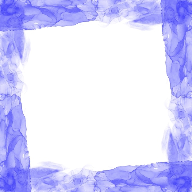Abstrakcyjna rama z niebieską atramentem