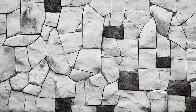 Zdjęcie abstrakcyjna szorstka kamienna ściana, stała konstrukcja, staroświecki projekt generowany przez sztuczną inteligencję