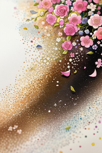 Zdjęcie abstrakcyjna sztuka akwarela atrament ilustracja kolorowe elementy projekt tło tapeta
