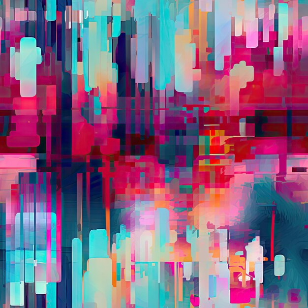 Abstrakcyjna sztuka Glitch