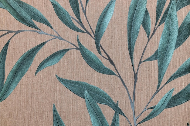 Zdjęcie abstrakcyjna tapeta liściasta z egzotycznym dekoracyjnym wzorem liści