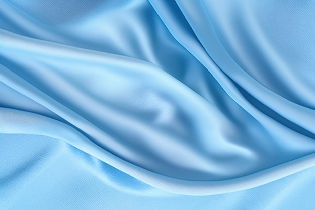 Abstrakcyjna tekstura jasnoniebieskiej lub niebieskiej tkaniny zajmująca cały obraz
