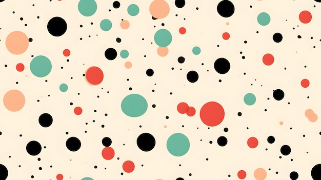 Zdjęcie abstrakcyjne beżowe tło w kolorowe kropki