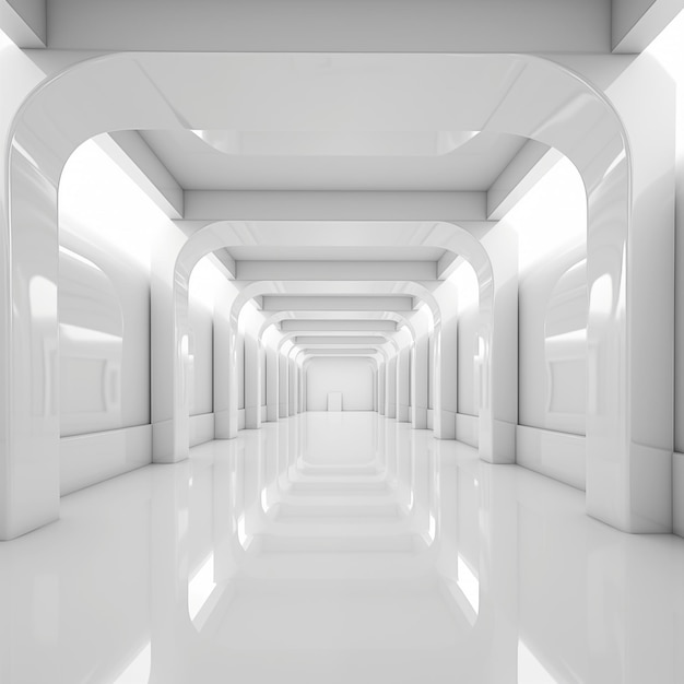 Abstrakcyjne białe tło architektura błyszczący pokój