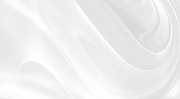 Abstrakcyjne białe tło z gładkimi falistymi liniami