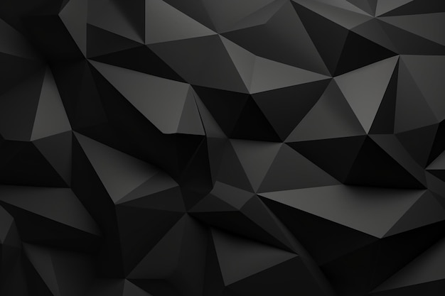 Zdjęcie abstrakcyjne ciemne tło z czarnym poligonalnym wzorem