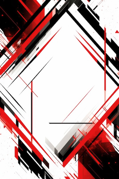abstrakcyjne czerwone i czarne tło z kwadratową ramką