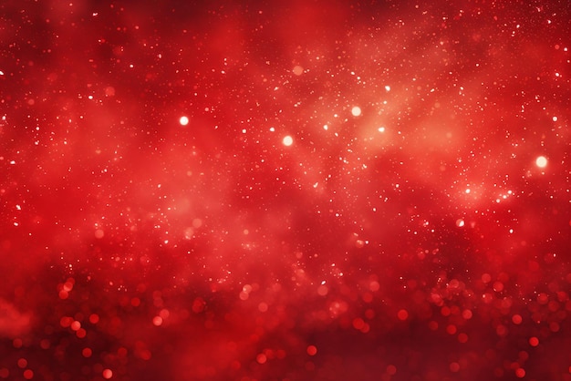 abstrakcyjne czerwone tło ze świecącymi światłami i błyszczącymi gwiazdami