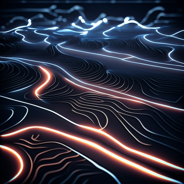Zdjęcie abstrakcyjne dynamiczne linie ruchu fali tła przepływu cieczy