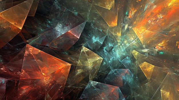 Zdjęcie abstrakcyjne dzieło sztuki, które przypomina formy krystaliczne widoczne w związkach chemicznych za pomocą mikroskopów