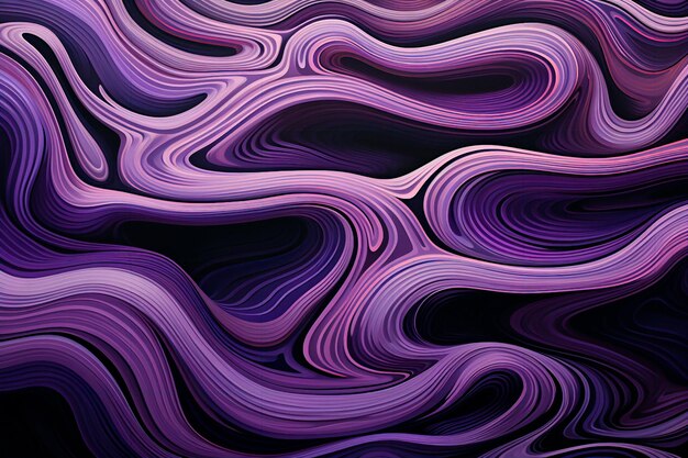Abstrakcyjne fioletowe tło Purpurowe fale AI generowane