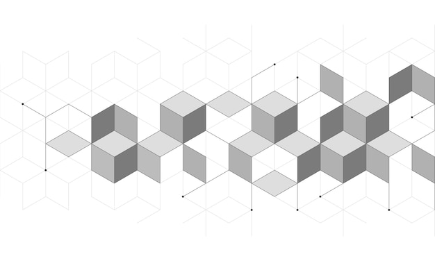 Abstrakcyjne geometryczne tło z izometrycznymi blokami w kształcie wieloboku