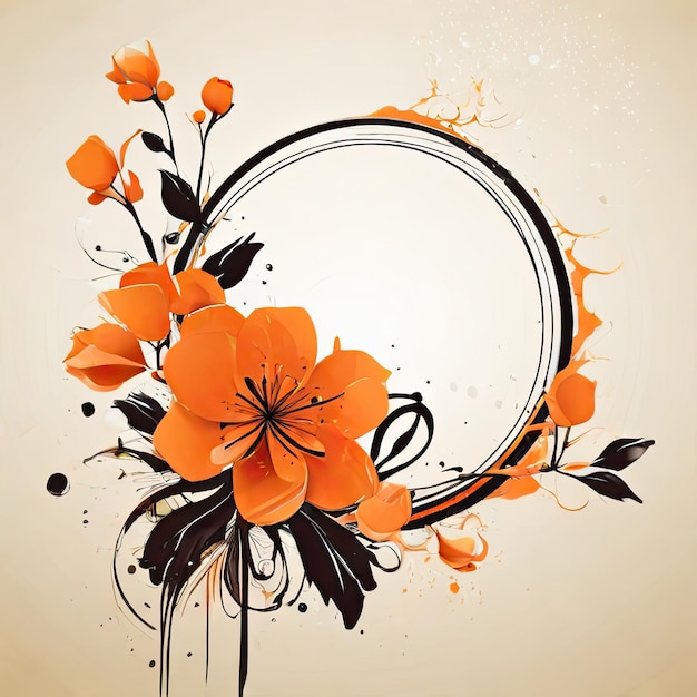 Zdjęcie abstrakcyjne ilustracje kwiatów tło