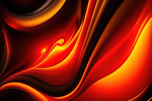 Abstrakcyjne kolorowe czerwone i żółte kształty ognia Fantastyczny efekt świetlny Świąteczna tapeta