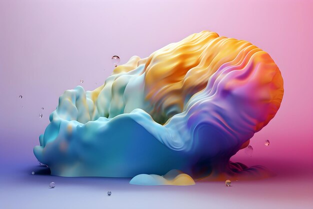 Zdjęcie abstrakcyjne kolorowe gradienty półprzezroczyste fale tła