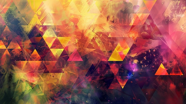 Abstrakcyjne kolorowe tło trójkątne