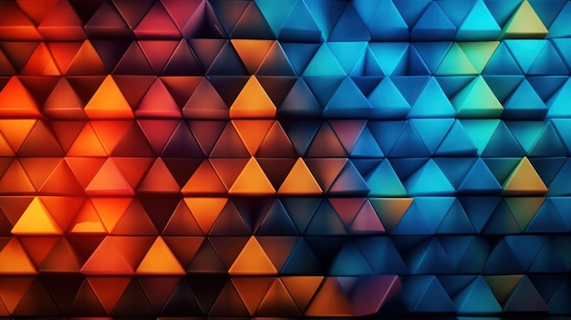 Abstrakcyjne kolorowe trójkąty na tapetach