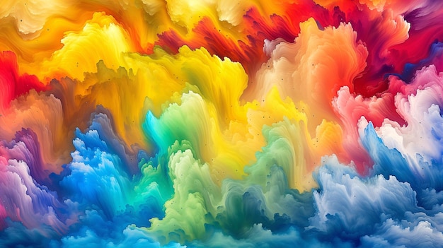 abstrakcyjne kolorowe warstwy akwarelowe tło chmurowe ai generowane
