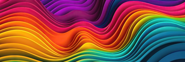 Abstrakcyjne kolory tęczy faliste kształty papieru kolorowe tło Wielowarstwowa kolor tekstury 3D