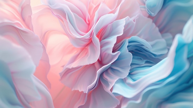 Abstrakcyjne kwiatowe wiry w pastelowych tonach