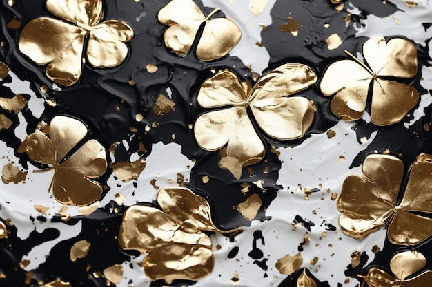 Zdjęcie abstrakcyjne luksusowe tło z metalu w kolorze czarnym i złotym