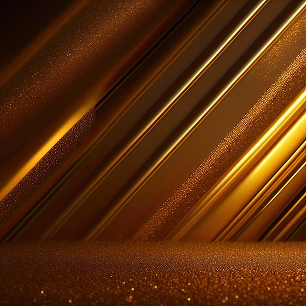 Abstrakcyjne luksusowe złote tło z złotymi cząstkami błyszczącymi vintage światła tło Bożego Narodzenia Złote cząstki światła błyszczące bokeh na ciemnym tle Złota tekstura folii koncepcja wakacyjna