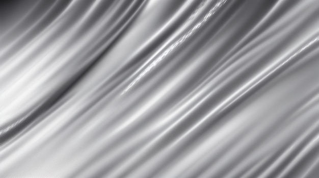 Zdjęcie abstrakcyjne metaliczne tło z pewnymi gładkimi liniami zbliżenie pomarszczonej białej jedwabnej satyny