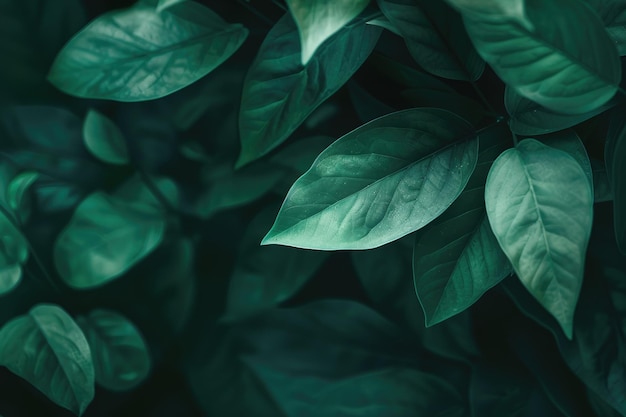 Abstrakcyjne naturalne kształty z skoncentrowanymi krawędziami liści w odważnie zielonym kolorze