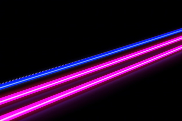 Zdjęcie abstrakcyjne neonowe strzały świetlne tło sieci neuronowej ai generowane